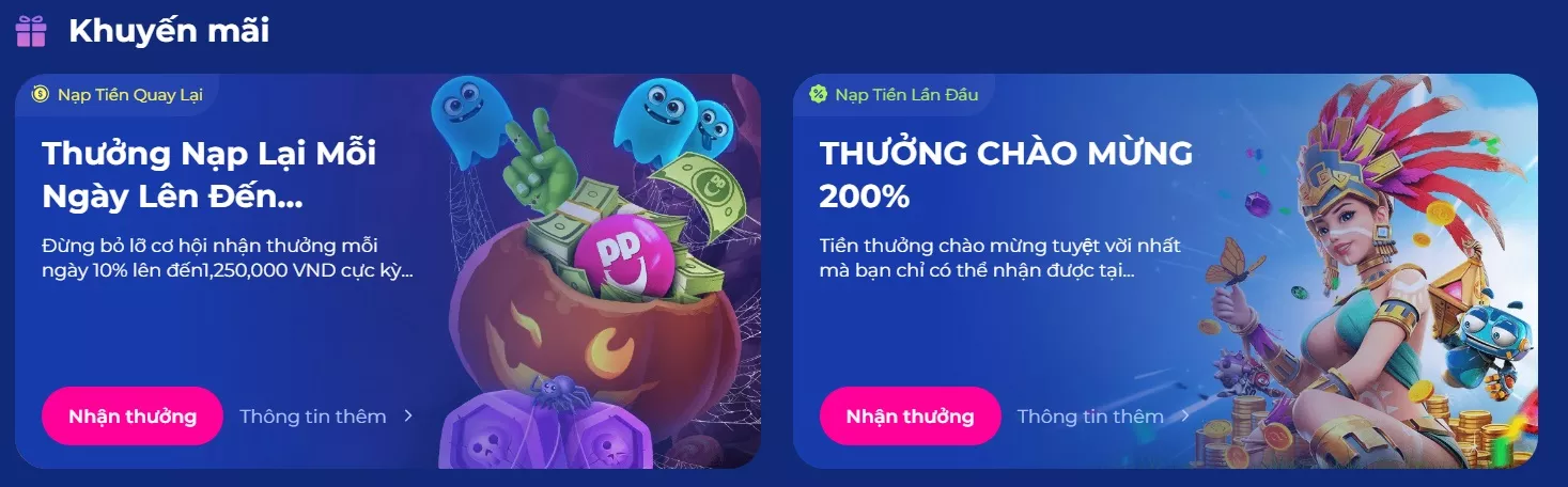 Tiền thưởng tại sòng bạc Happyluke